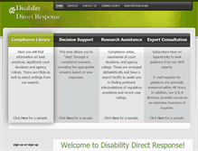 Tablet Screenshot of disabilitydirectresponse.com